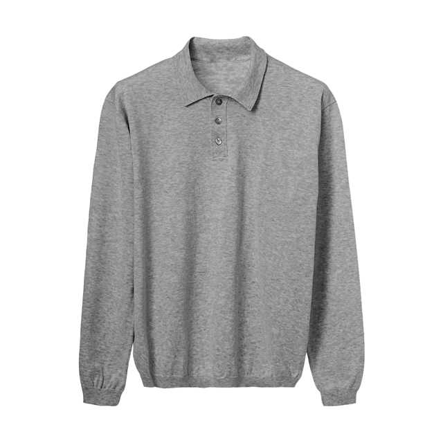 High Quality Italian Cotton Polo Silver Gray Colour For Man