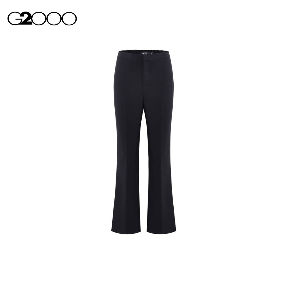 G2000 Women Belle Flare Leg Shape Pants With Inseam Slit And Back Elastic Waistband